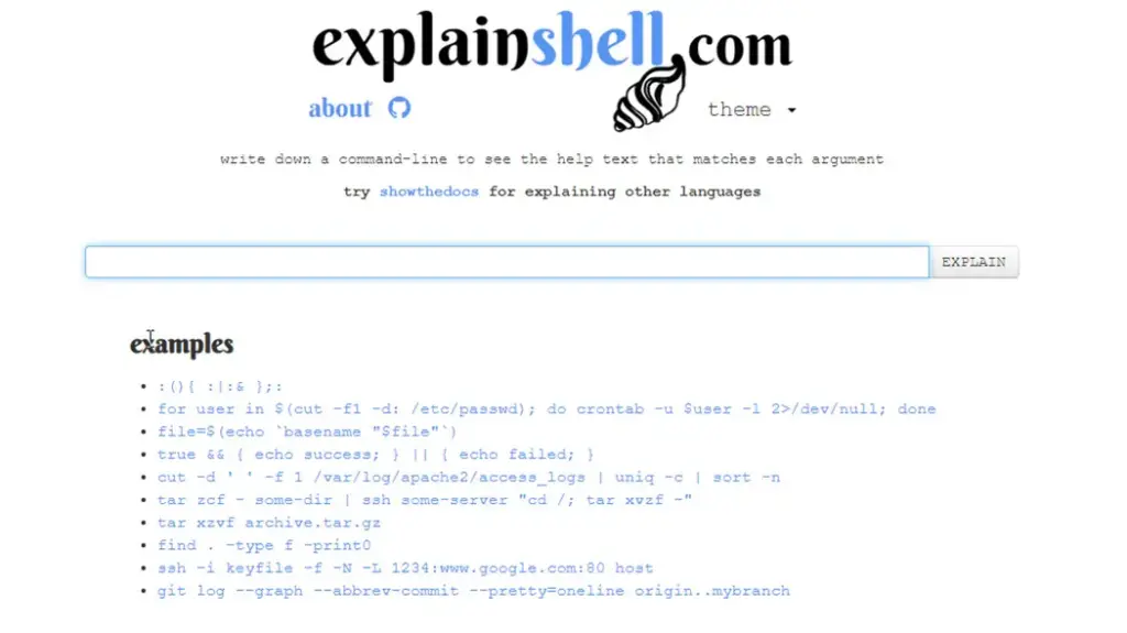 explainshell